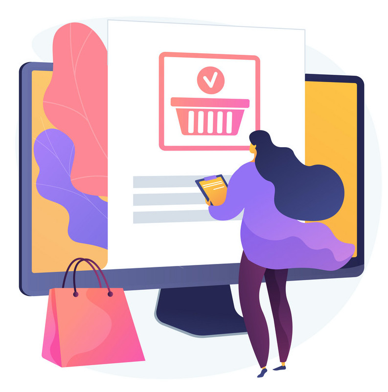 Online ordering vector concept metaphor.